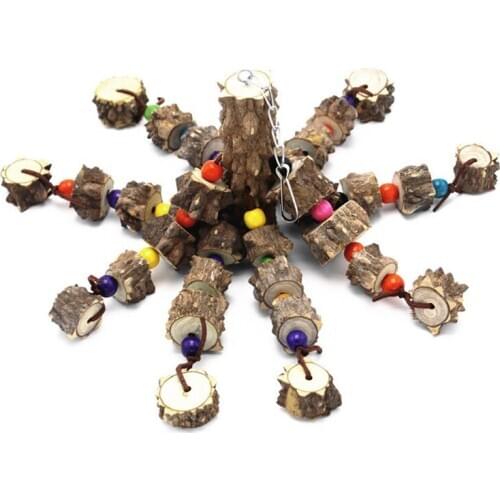Bird Toys Natural Wood Large Parrot Toy Bird Toys Best for African Grey Macaws Cockatoos Parrot Birds and More