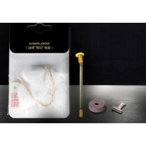 5 In 1 Kerosene Lighter Universal Replacement Wicks Cotton Felt Flint Wheel Screw Spring Base Plate Petrol Lighters Repair Parts