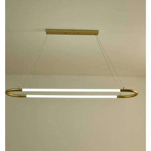 Creative personality postmodern lamps designer long bar restaurant Nordic minimalist light office hanging lamp pendant lights