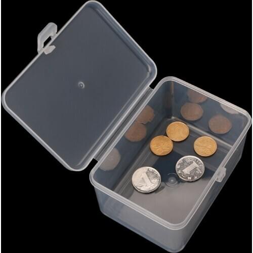 Small Transparent Storage Box Cards Chip Hardware Case Holder Jewelry Organizer