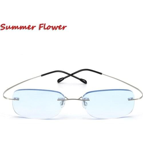 Rimless Eyewear Men Prescription Glasses Frame Graduation Eyeglasses for Women Ultra Light Flexible Frame