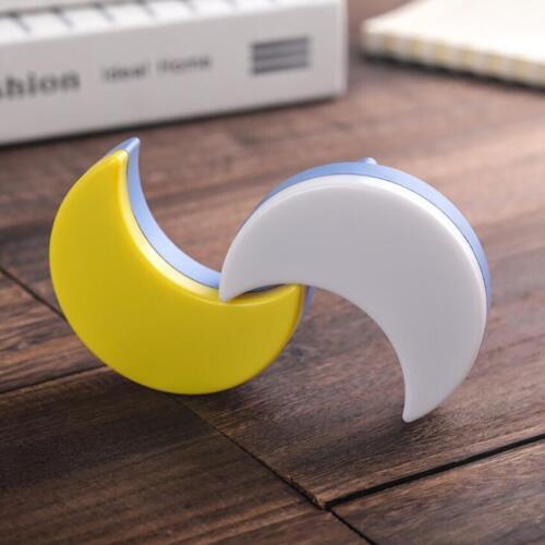 Moon Shape Light Sensor Night Lamp Plug-in LED Night Light with Dusk-to-Dawn Sensor for Kid Bedroom, Bathroom, US/ EU Plug