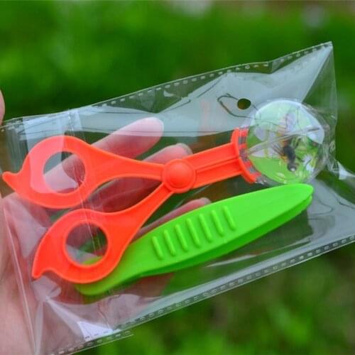 New Cute Nature Exploration Toy Kit for Kids Children School Plant Insect Biology Study Tool Set Plastic Scissor Clamp Tweezers