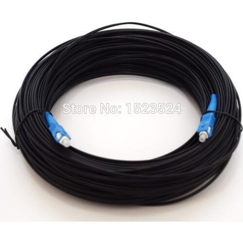 100M FTTH Fiber Optic Drop Cable Patch Cord SC to SC Simplex SM SC-SC 100 Meters Drop Cable Patch Cord