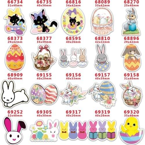 DIY Craft Supplies Sewing Accessories Cartoon Printed Planar Resins Mold 10 Pieces. PR-66734