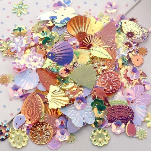10g Sequin Mix Multicolor Flat Pvc Loose Shaped Sequins For Crafts Pailettes Sewing Decoration Diy Accessory Lentejuelas Doradas