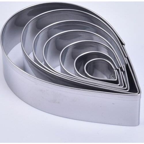 7Pcs Clay Cutter Stainless Steel Drop Round Ceramic Pottery Designer DIY Polymer Clay Craft Cutting Mold for Jewlery Pendant