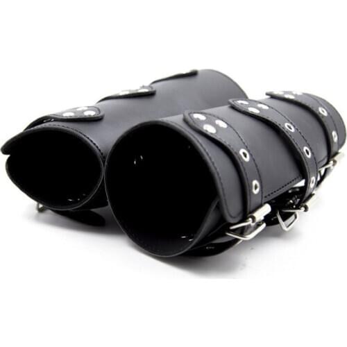 Sexy Leather Bondage Clothes Black Leather Unisex Bondage Round Hand Leather Arm
