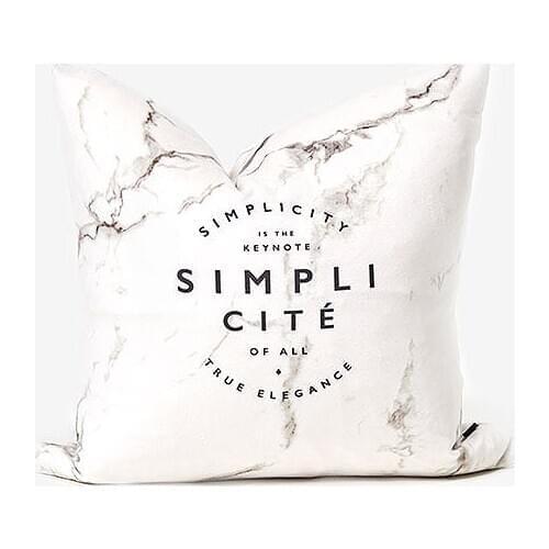 Nordic Pillow Case Designer Marble Print Fronha Pillowcase Back Neck Support Plilow Cover for Home Cafe Hotel Black White