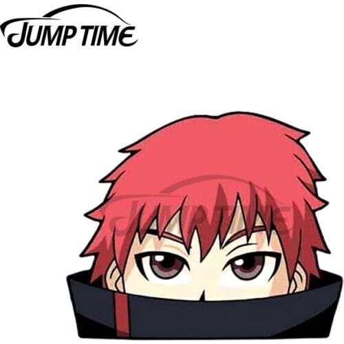 Jump Time 13 x7.9cm For Peeking Sasori Vinyl Car Stickers Cartoon Decal 3D Custom Printing Laptop Suitable for VAN RV Decoration