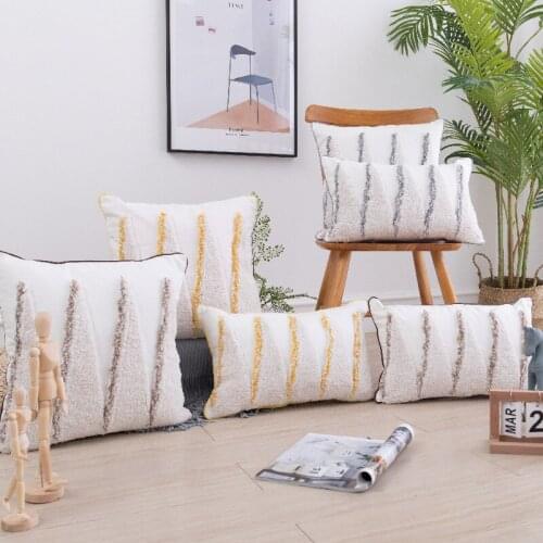 1Pcs 45x45cm Cotton Canvas Sofa Home Decorative PillowCover Living Room Cushion Cover Throw Tufted Embroidery Pillowcase 40703
