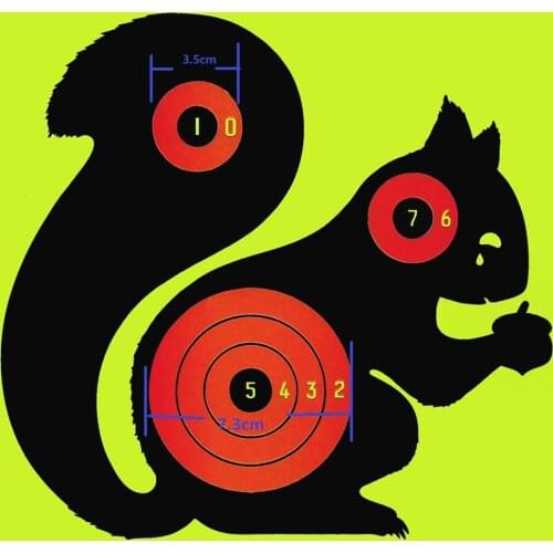 10 Pcs 8-inch Shooting Splash Discoloration Fluorescent Shooting Practice Target Paper Stickers Sticky Target Paper