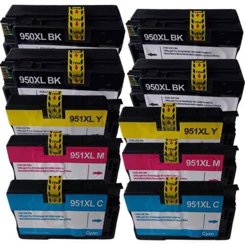 10 Compatible Ink Cartridges for hp950 951 950xl 951xl for HP OfficeJet Pro 8600 8600Plus 276dw Printer
