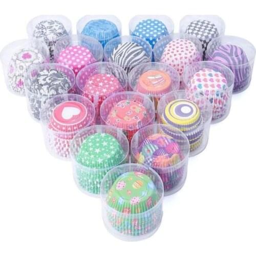 100PCS Muffin Cupcake Paper Cups Cake Forms Cupcake Liner Baking Muffin Box Cup Party Tray Cake Mold Decorating Tool Kitchen