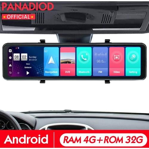 12 Inch 4G Car DVR Android 8.1 Dash Camera 4GB+32GB GPS Navigation Rearview Mirror Auto Recorder Car Dvr Mirror WiFi Dash Cam