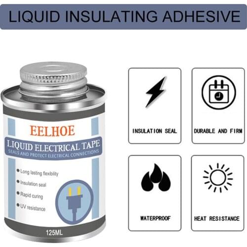 125ml Waterproof Liquid Insulating Electrical Tape Insulating Electronic Sealant Fixed High Temperature Resistant Sealing Glue