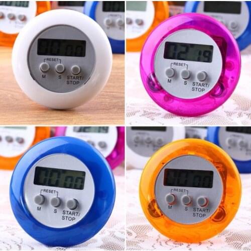 200PCS New Mini Digital Kitchen Timer Countdown Stopwatch Cooking Clip Count Down LCD Free Shipping SN3622
