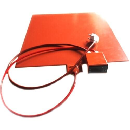 240V 2500W 600*600*1.5mm Silicone Heat Bed for 3d printer digital thermostat on wire 2000mm lead wire