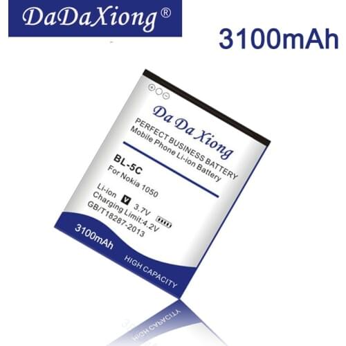 3100mAh BL 5CA BL-5CA BL5CA Battery for Nokia E50 E60 N70 N71 N72 N91 C2-01 C1-00 2020 2023 3660 6630 6680 6822 Phone Battery