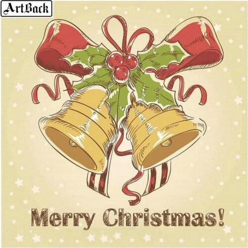 5d diamond painting Christmas bell picture full square drill cross stitch rhinestone mosaic 3d diamond embroidery wall sticker