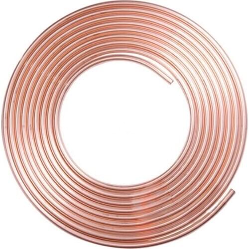 Car Copper Brake Line Tubing Brake Pipe Copper Tubing Non-rust Durable 25ft Roll Of 3/16" Plated Brake Line Tubing