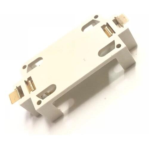 1200pcs/lot White Housing CR2450 CR2430 3V SMT gold plated Cell Button Batteries Holder Socket Case Battery Holder Plastic Box