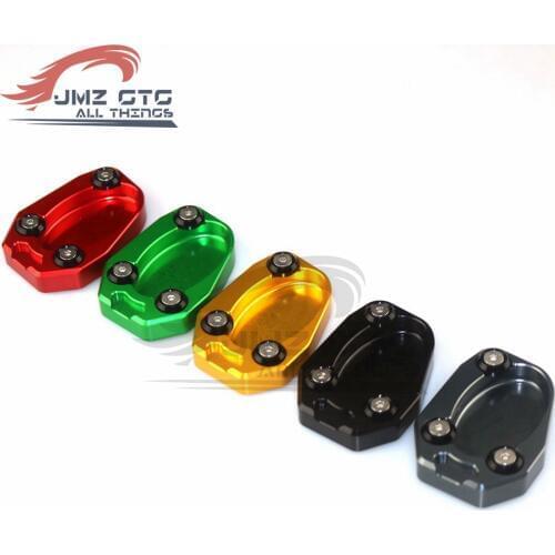 For Kawasaki Z650 Z900 Z1000 Z1000SX ER-6N ZX6R ZX10R ZX16R Motorcycle CNC Alunimun Kickstand Plate Extension Pad Stand Enlarger
