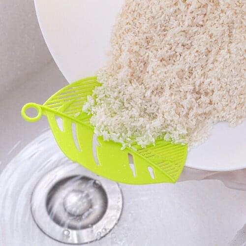 Leaf-shaped Drain Board Buckle-type Rice Noodle Gadgets Plastic Filter Block Rice Cleaning Filter Kitchen Tools