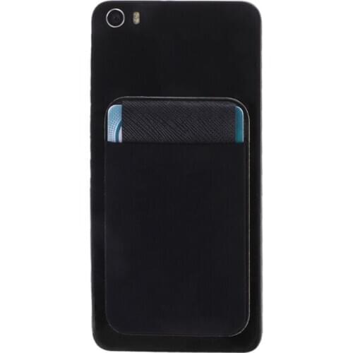 Elastic Mobile Phone Wallet Credit ID Card Holder Adhesive Pocket Sticker Case LX9F