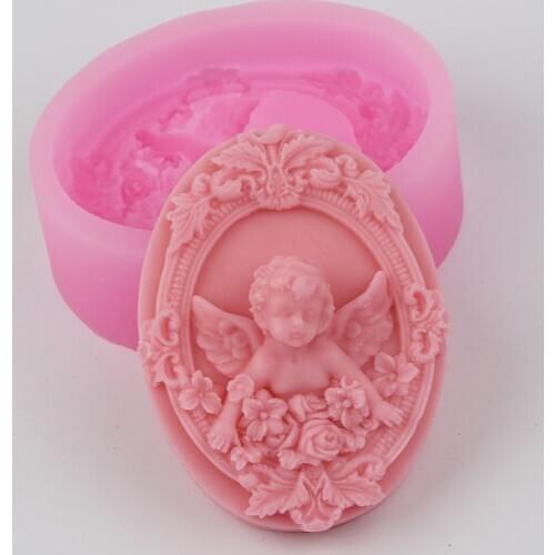 Angel Shape Soap Mold Soap Making Silicone Molds Cake Decorative Tool