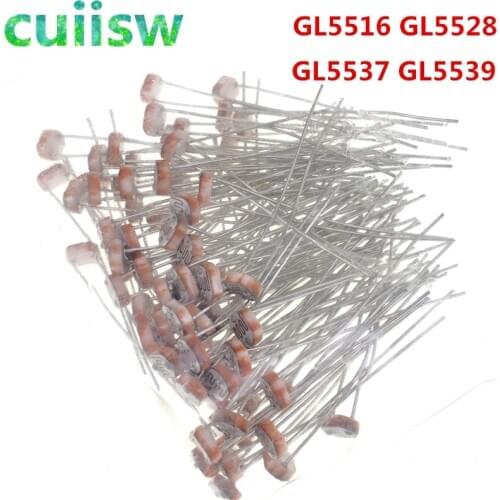 20pcs 5mm GL5516 GL5528 GL5537 GL5539 Photo Light Sensitive Resistor Photoresistor