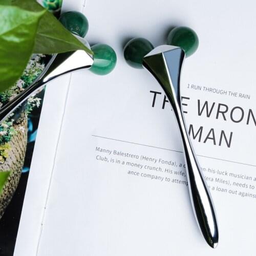 Hot Sell Green Aventurine Jade Roller Beauty Anti Aging Massage For Face Private Label Jade