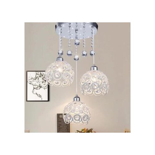 Crystal restaurant chandelier Modern simple three-headed Restaurant Chandelier Restaurant balcony Creative Restaurant Lamp