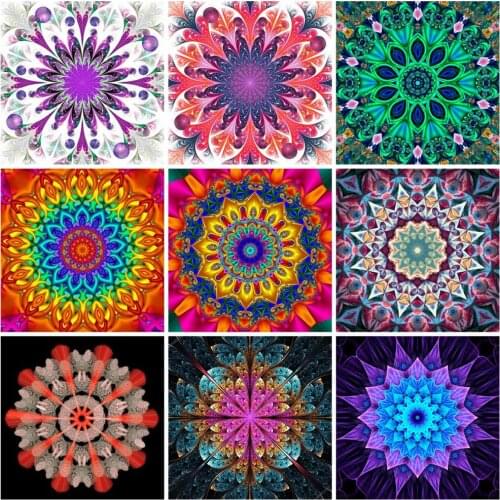 HUACAN Diamond Painting New Arrival Mandala Flower Full Square/round Diamond Mosaic Fantasy Floral Mosaic Home Decor