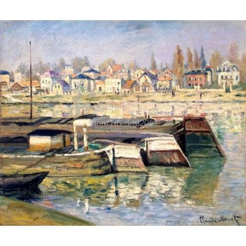 Claude Monet the Seine at Asnieres c.1873 scenery painting Canvas art Wall Decorative Art home decor