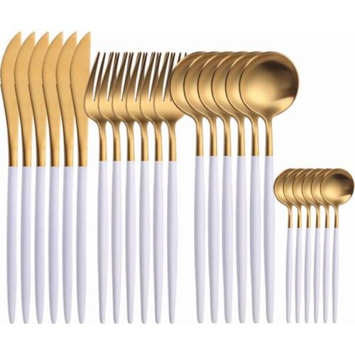 Kitchen Tableware Cutlery Set Stainless Steel Cutlery Set Knives Forks Spoons Dinner Set Fork Dinnerware Set Gold Dinner Set