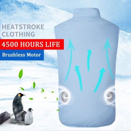 Summer Cool Air-conditioning Clothing Charging Refrigeration Vest Fan Conditioning Work Cooling Hiking Vest Fishing Cycling 3XL