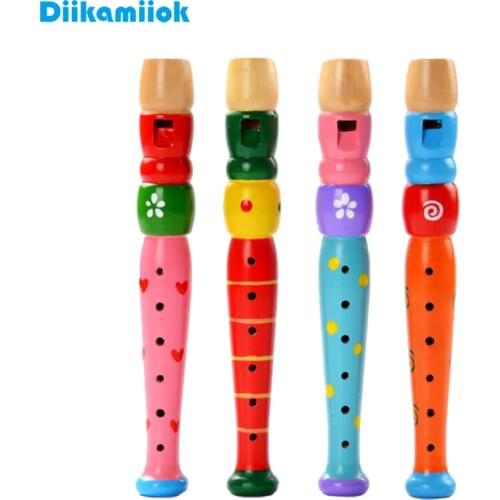 New Wooden Trumpet Buglet Hooter Bugle Educational Toy Gift For Kids Music Instrument Toys for children small Piccol