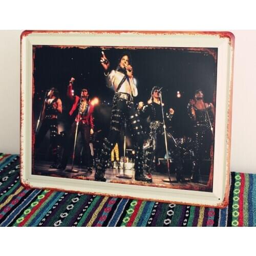 30pcs/lot Metal Sign shabby chic The Michael Jackson metal signs iron Paintings Art wall decoration Home Bar Vintage Metal Tin S