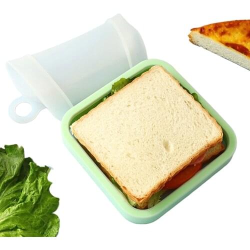 Reusable Sandwiches Toast Bags Silicone Food Storage Container Lunch Bag for Snacks Fruits School Work or Travel