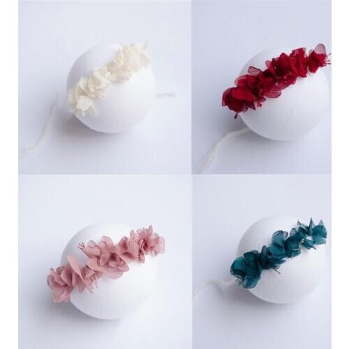 Newborn Photography Props Baby Girl Headbands Bows Flowers Bebe Infant Hair Newborn Photo Accessories Headwear