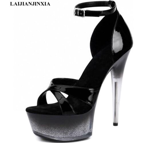 6 Inches Gladiator Stripper Heels Models Party Pole Dance Shoes Stage Show Sexy High Heels Platform Nightclub Elegant Sandals