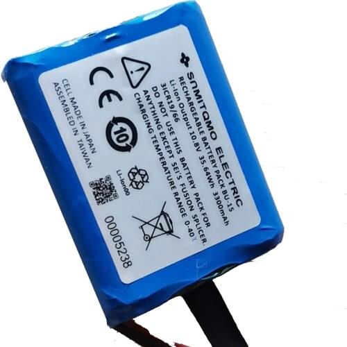 Replaced battery pack BU-15 10.8V 3300mAh for Sumitomo T-400S fiber welding machine T400S fiber fusion splicer battery pack