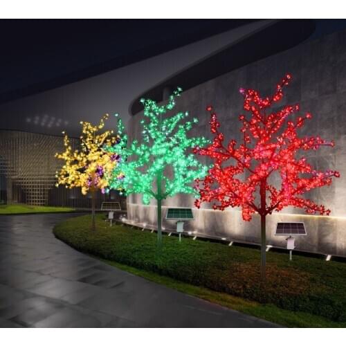 LED Artificial Cherry Blossom Tree Light Christmas tree Light 1248pcs LED Bulbs 2m/6.5ft Height 110/220VAC Rainproof Outdoor Use