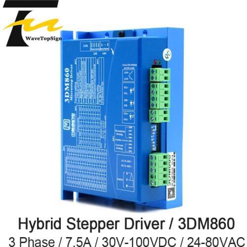 JMC 3 Phase Stepper Motor Driver 3DM860 Input Voltage 24~80VAC 30~100VDC 7.5A Match 86 Serial 3 Phase Stepper Motor