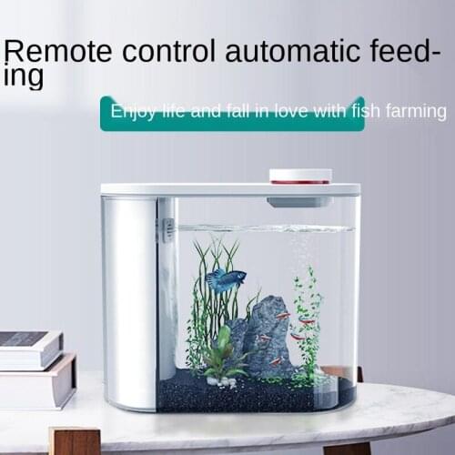 Smart WiFi aquarium fish automatic tank feeding The remote control water temperature light mute In free water Small fish tank