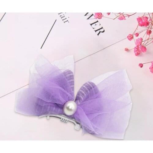 Pet Hair Pins Mesh Design Pet Grooming Lovely Pet Bow Hair Clips Puppies Dog Pet Gift Decoration Accessories