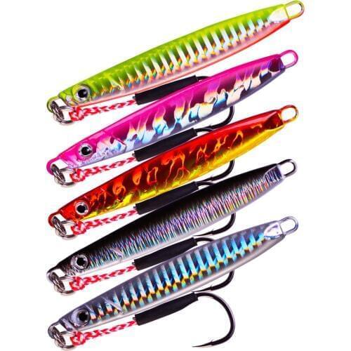 Iron Lead Fish 5 Color Metal Fly Hard Lure Bait Hook LF037