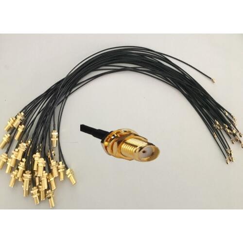 20pcs Black 1.13 SMA Female Jack to IPX u.fl IPEX Connector RF Pigtail Cable 1.13mm 5cm 15cm 30cm