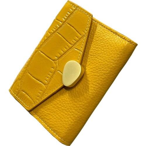 2021 Hot Genuine Leather Wallet Female Famous Brand Wallet Case Fashion Cow Leather Purse